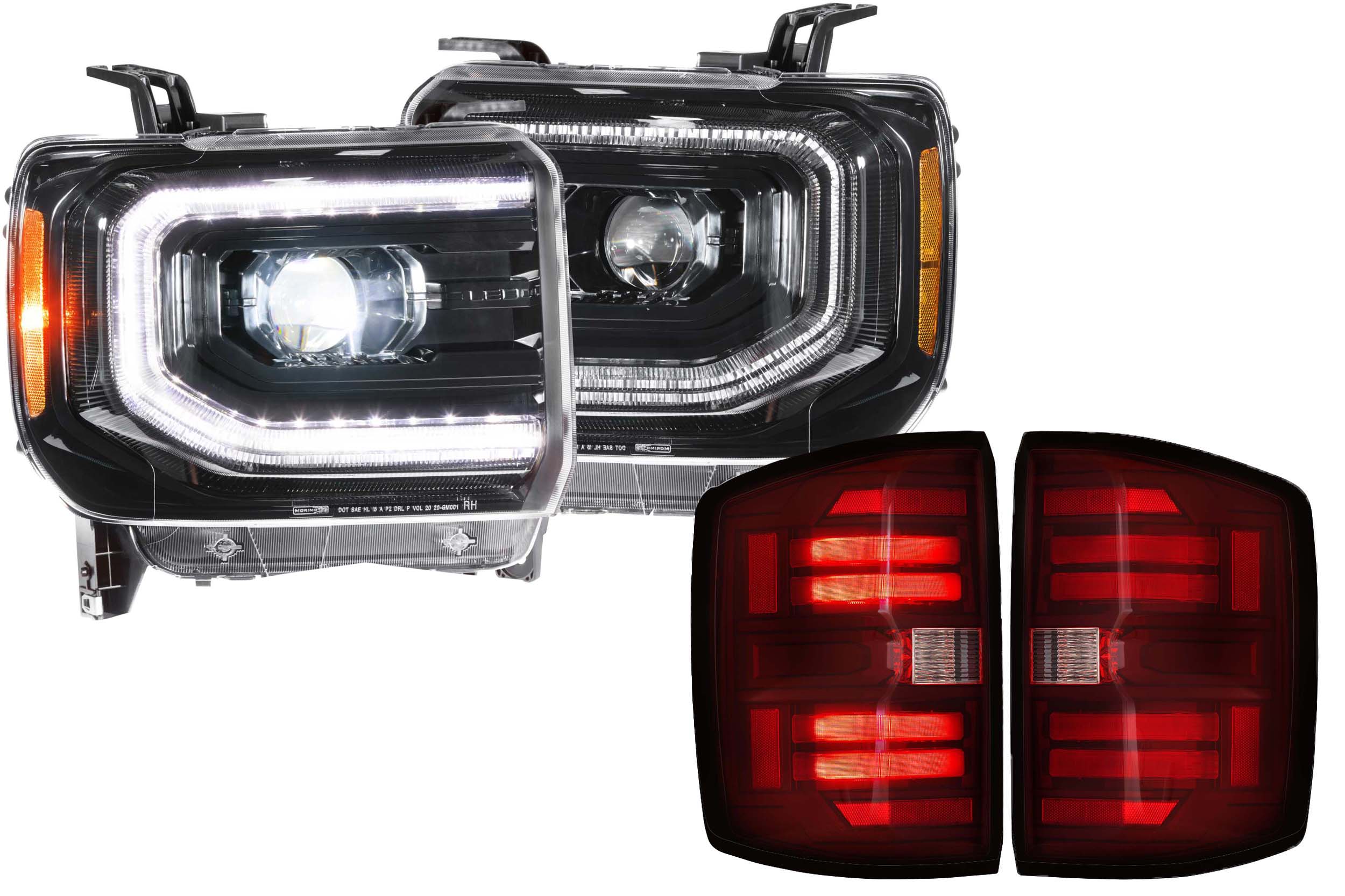 GMC Sierra 3500HD Dually (15-19) Headlight & Tail Light Combo